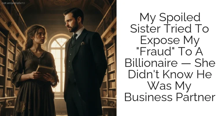 My Spoiled Sister Tried To Expose My "Fraud" To A Billionaire — She Didn't Know He Was My Business Partner