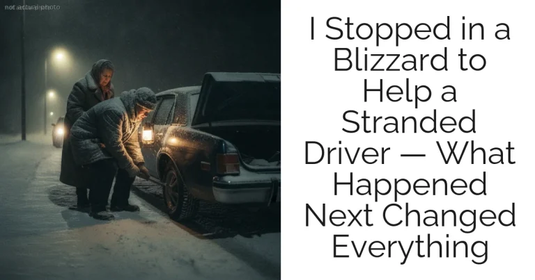 I Stopped in a Blizzard to Help a Stranded Driver — What Happened Next Changed Everything