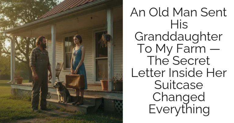 An Old Man Sent His Granddaughter To My Farm — The Secret Letter Inside Her Suitcase Changed Everything