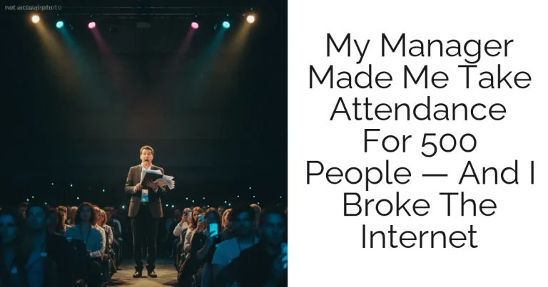 My Manager Made Me Take Attendance For 500 People — And I Broke The Internet