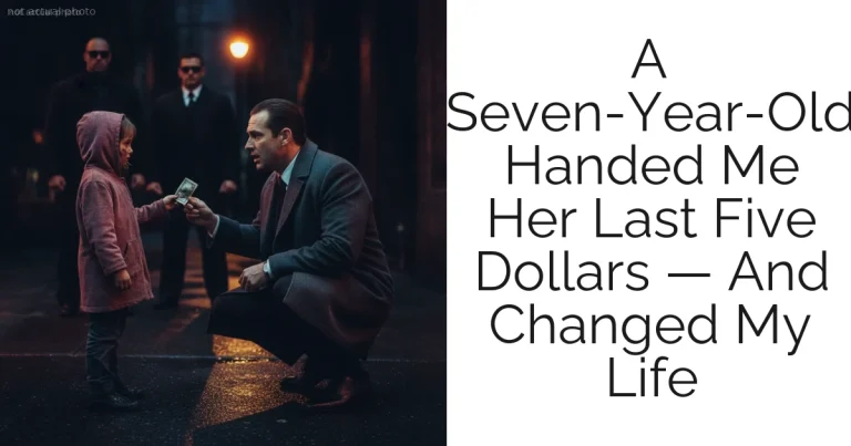 A Seven-Year-Old Handed Me Her Last Five Dollars — And Changed My Life