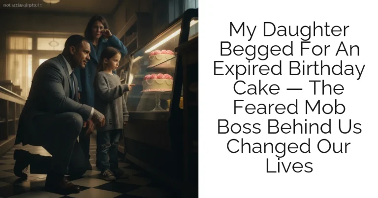 My Daughter Begged For An Expired Birthday Cake — The Feared Mob Boss Behind Us Changed Our Lives