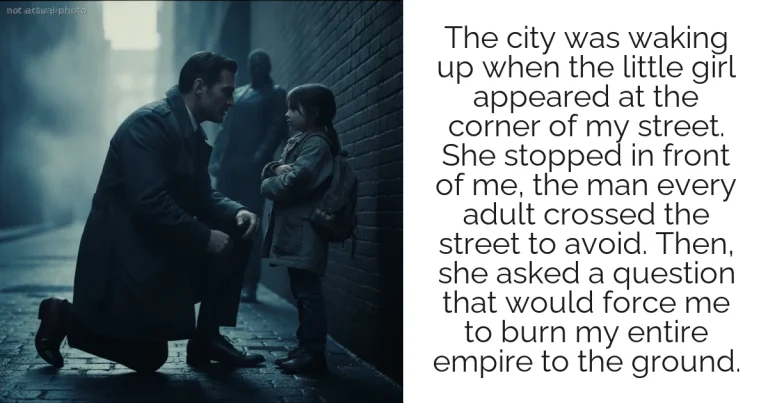 The city was waking up when the little girl appeared at the corner of my street. She stopped in front of me, the man every adult crossed the street to avoid. Then, she asked a question that would force me to burn my entire empire to the ground.