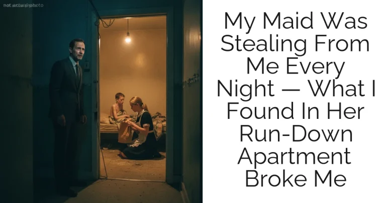 My Maid Was Stealing From Me Every Night — What I Found In Her Run-Down Apartment Broke Me