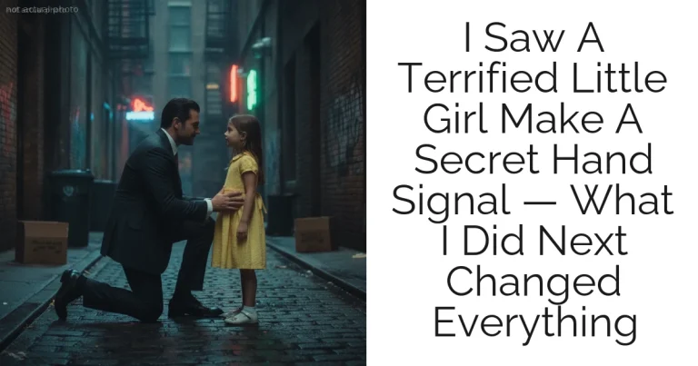 I Saw A Terrified Little Girl Make A Secret Hand Signal — What I Did Next Changed Everything