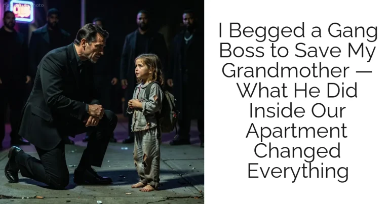 I Begged a Gang Boss to Save My Grandmother — What He Did Inside Our Apartment Changed Everything