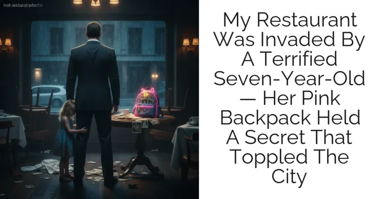 My Restaurant Was Invaded By A Terrified Seven-Year-Old — Her Pink Backpack Held A Secret That Toppled The City