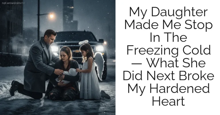My Daughter Made Me Stop In The Freezing Cold — What She Did Next Broke My Hardened Heart