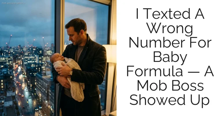 I Texted A Wrong Number For Baby Formula — A Mob Boss Showed Up