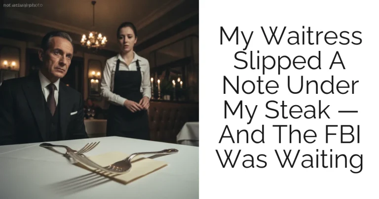 My Waitress Slipped A Note Under My Steak — And The FBI Was Waiting