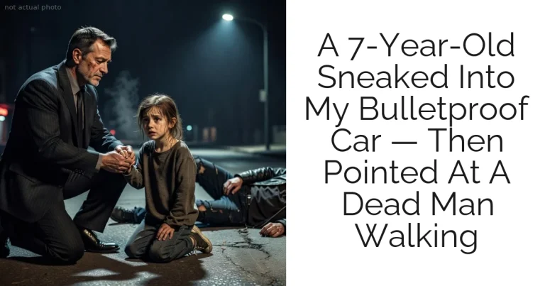 A 7-Year-Old Sneaked Into My Bulletproof Car — Then Pointed At A Dead Man Walking