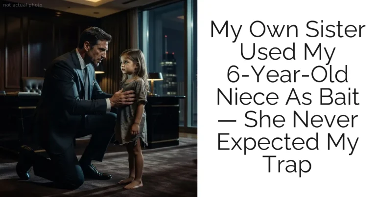 My Own Sister Used My 6-Year-Old Niece As Bait — She Never Expected My Trap