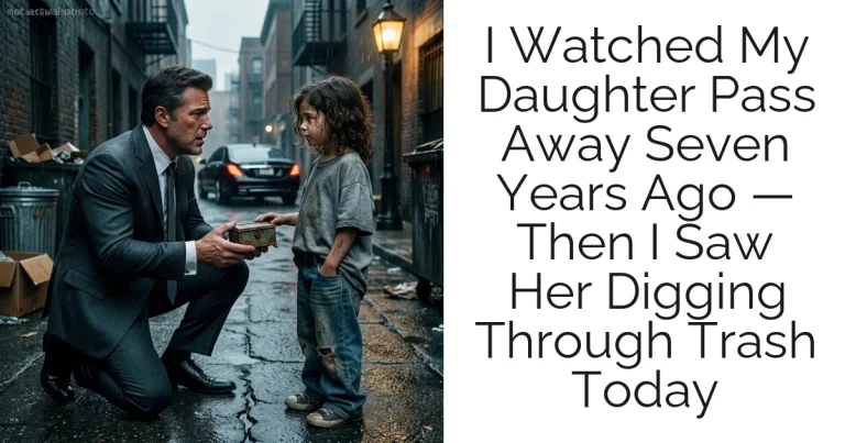 I Watched My Daughter Pass Away Seven Years Ago — Then I Saw Her Digging Through Trash Today