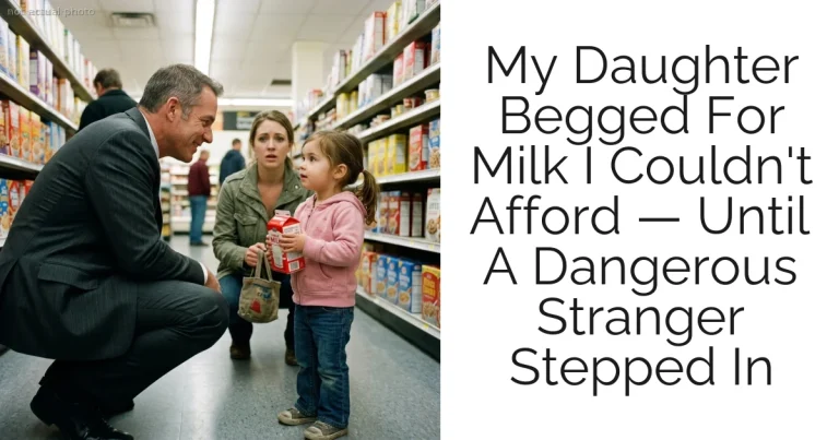My Daughter Begged For Milk I Couldn't Afford — Until A Dangerous Stranger Stepped In