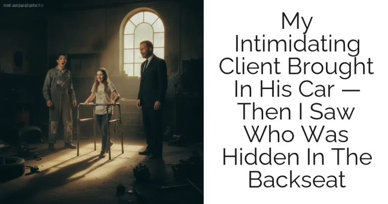My Intimidating Client Brought In His Car — Then I Saw Who Was Hidden In The Backseat