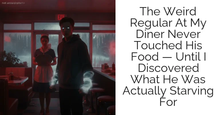 The Weird Regular At My Diner Never Touched His Food — Until I Discovered What He Was Actually Starving For