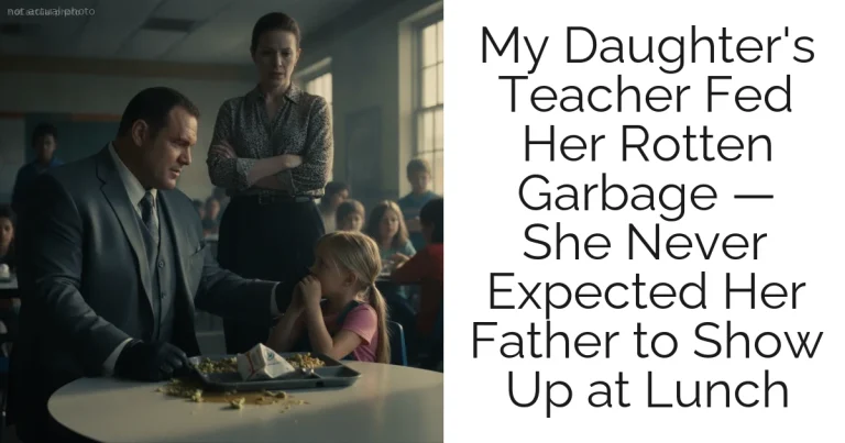 My Daughter's Teacher Fed Her Rotten Garbage — She Never Expected Her Father to Show Up at Lunch