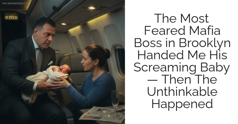 The Most Feared Mafia Boss in Brooklyn Handed Me His Screaming Baby — Then The Unthinkable Happened