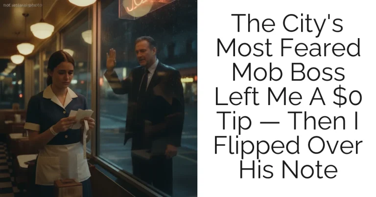 The City's Most Feared Mob Boss Left Me A $0 Tip — Then I Flipped Over His Note
