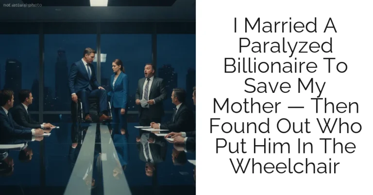 I Married A Paralyzed Billionaire To Save My Mother — Then Found Out Who Put Him In The Wheelchair
