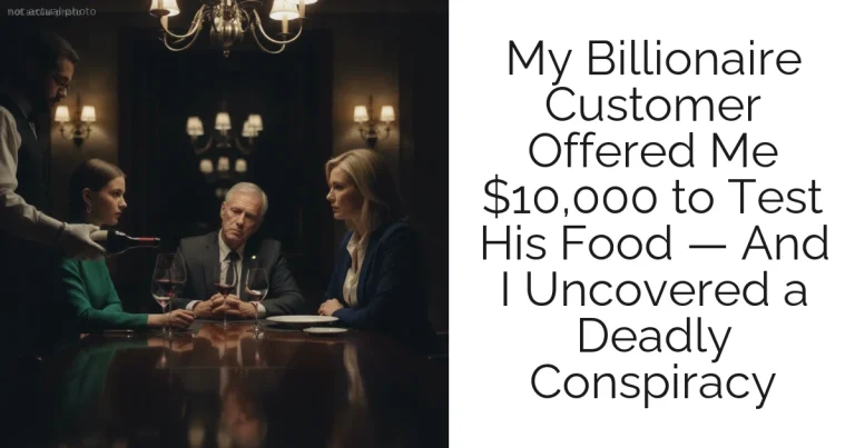 My Billionaire Customer Offered Me $10,000 to Test His Food — And I Uncovered a Deadly Conspiracy
