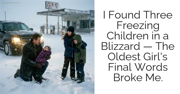 I Found Three Freezing Children in a Blizzard — The Oldest Girl's Final Words Broke Me.