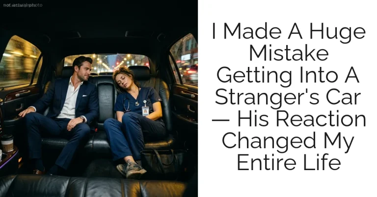 I Made A Huge Mistake Getting Into A Stranger's Car — His Reaction Changed My Entire Life