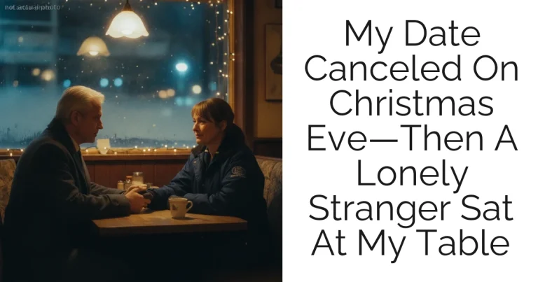My Date Canceled On Christmas Eve—Then A Lonely Stranger Sat At My Table