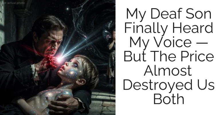 My Deaf Son Finally Heard My Voice — But The Price Almost Destroyed Us Both
