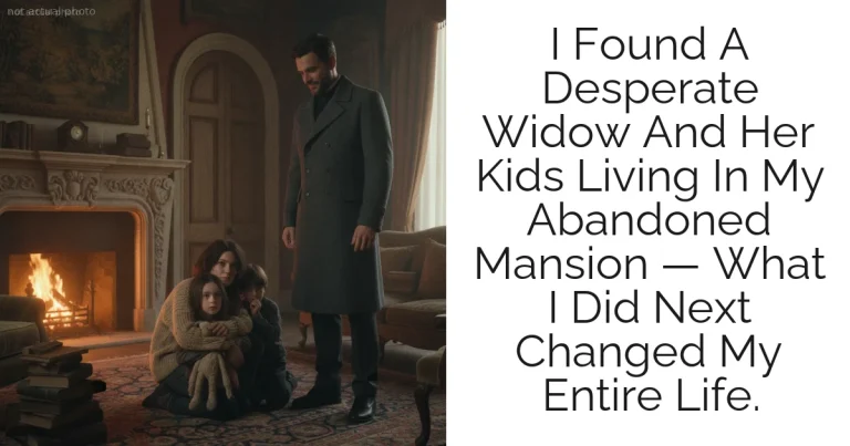 I Found A Desperate Widow And Her Kids Living In My Abandoned Mansion — What I Did Next Changed My Entire Life.