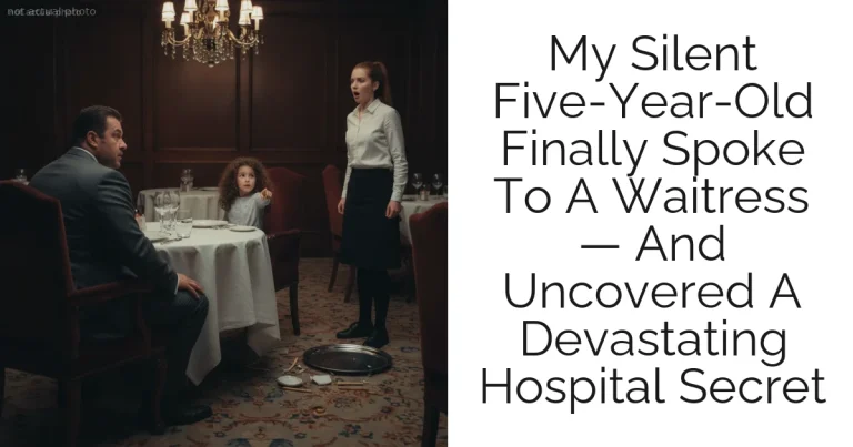 My Silent Five-Year-Old Finally Spoke To A Waitress — And Uncovered A Devastating Hospital Secret