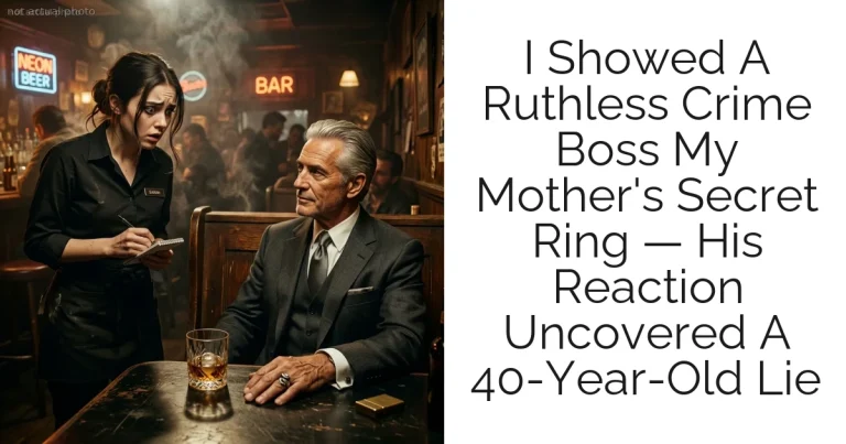 I Showed A Ruthless Crime Boss My Mother's Secret Ring — His Reaction Uncovered A 40-Year-Old Lie