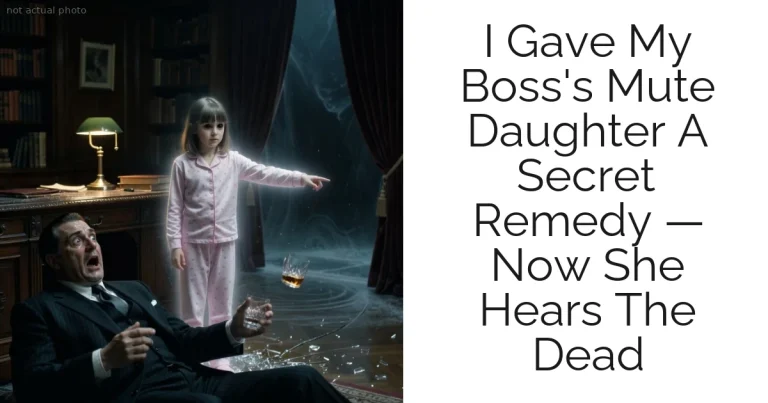 I Gave My Boss's Mute Daughter A Secret Remedy — Now She Hears The Dead