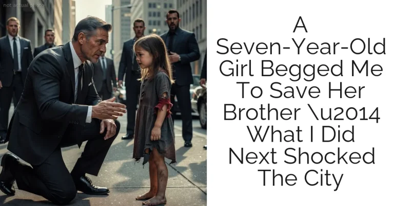 A Seven-Year-Old Girl Begged Me To Save Her Brother u2014 What I Did Next Shocked The City