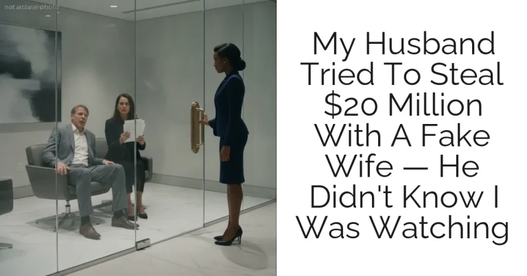 My Husband Tried To Steal $20 Million With A Fake Wife — He Didn't Know I Was Watching