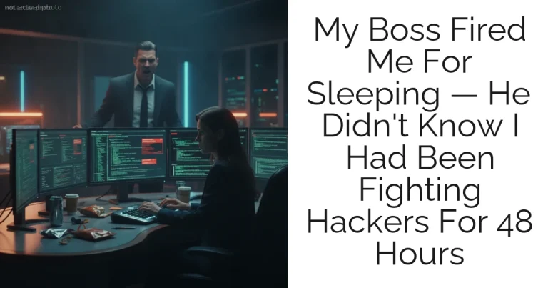 My Boss Fired Me For Sleeping — He Didn't Know I Had Been Fighting Hackers For 48 Hours