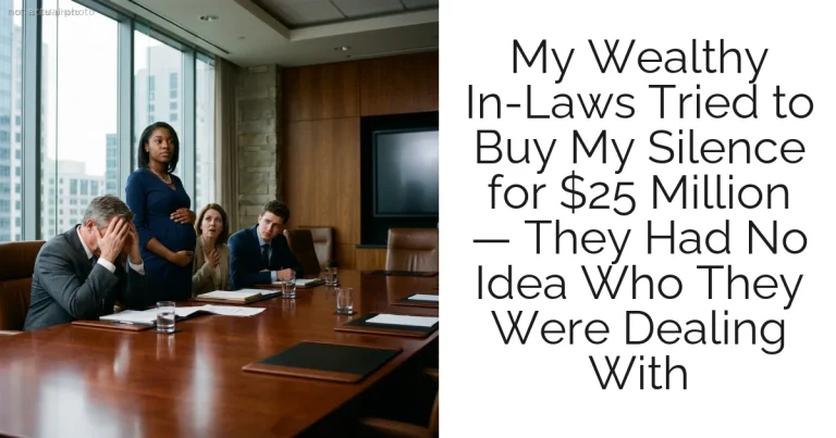 My Wealthy In-Laws Tried to Buy My Silence for $25 Million — They Had No Idea Who They Were Dealing With