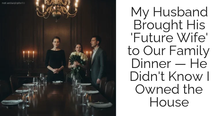 My Husband Brought His 'Future Wife' to Our Family Dinner — He Didn't Know I Owned the House