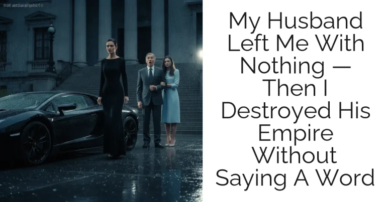 My Husband Left Me With Nothing — Then I Destroyed His Empire Without Saying A Word