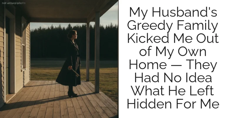 My Husband's Greedy Family Kicked Me Out of My Own Home — They Had No Idea What He Left Hidden For Me