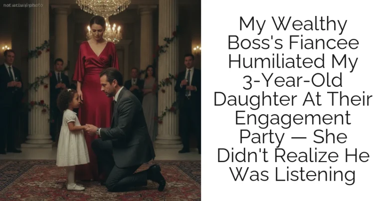 My Wealthy Boss's Fiancee Humiliated My 3-Year-Old Daughter At Their Engagement Party — She Didn't Realize He Was Listening