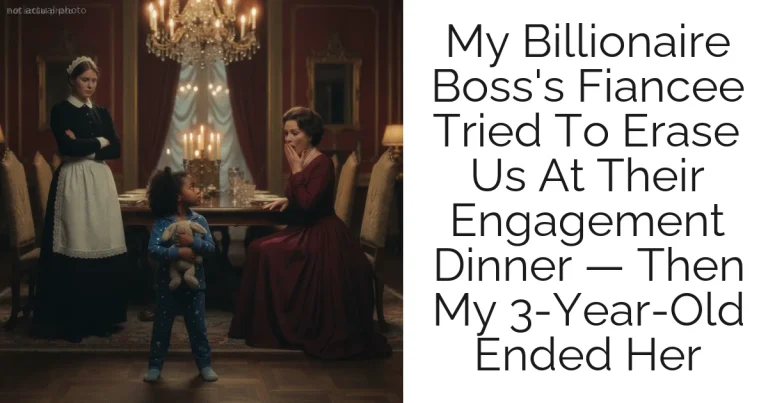 My Billionaire Boss's Fiancee Tried To Erase Us At Their Engagement Dinner — Then My 3-Year-Old Ended Her