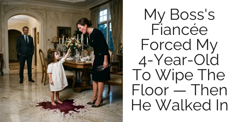 My Boss's Fiancée Forced My 4-Year-Old To Wipe The Floor — Then He Walked In