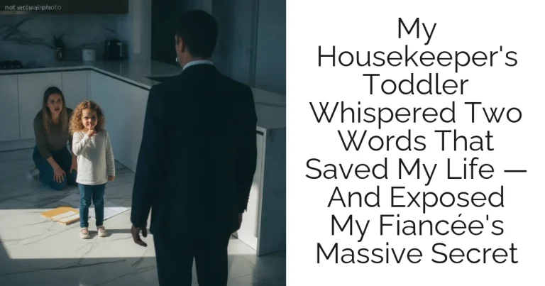 My Housekeeper's Toddler Whispered Two Words That Saved My Life — And Exposed My Fiancée's Massive Secret