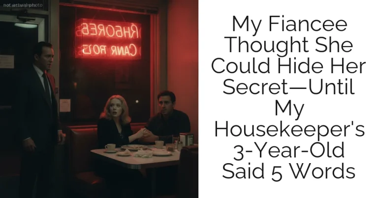My Fiancee Thought She Could Hide Her Secret—Until My Housekeeper's 3-Year-Old Said 5 Words