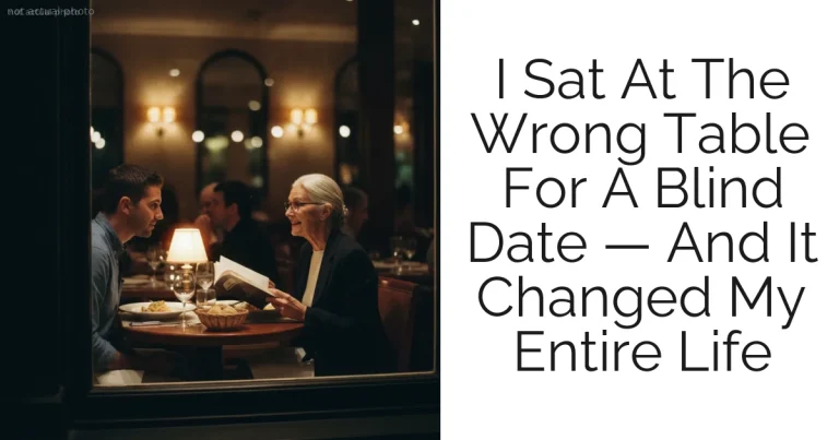 I Sat At The Wrong Table For A Blind Date — And It Changed My Entire Life