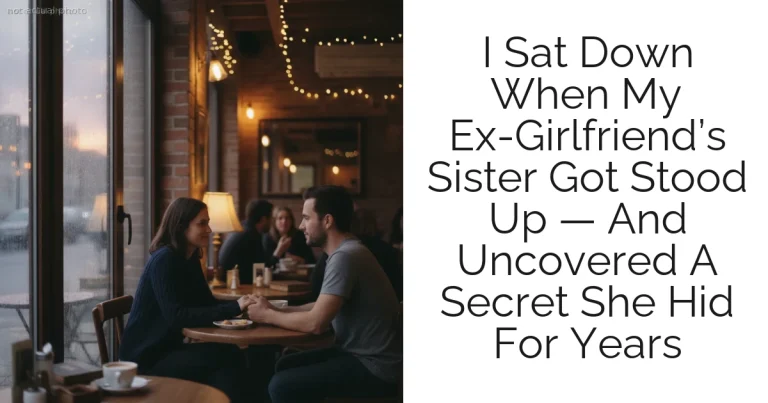I Sat Down When My Ex-Girlfriend’s Sister Got Stood Up — And Uncovered A Secret She Hid For Years