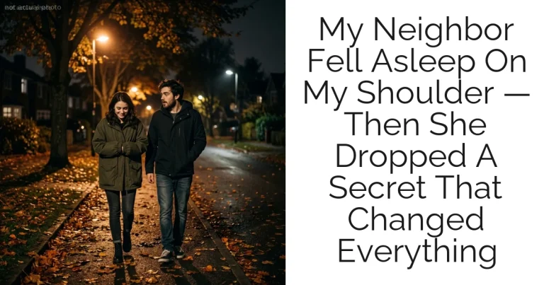 My Neighbor Fell Asleep On My Shoulder — Then She Dropped A Secret That Changed Everything
