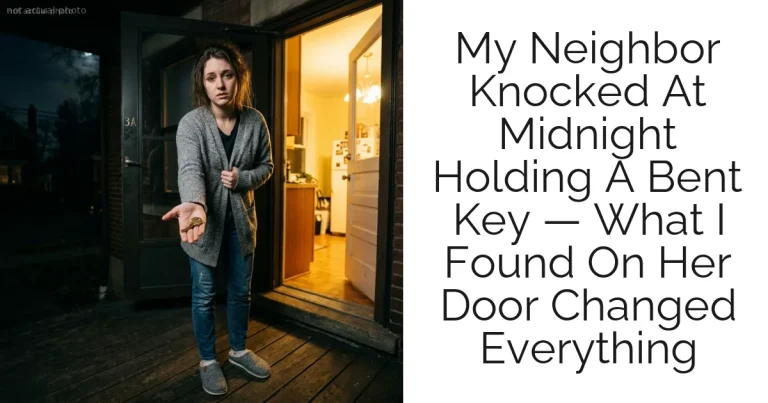 My Neighbor Knocked At Midnight Holding A Bent Key — What I Found On Her Door Changed Everything
