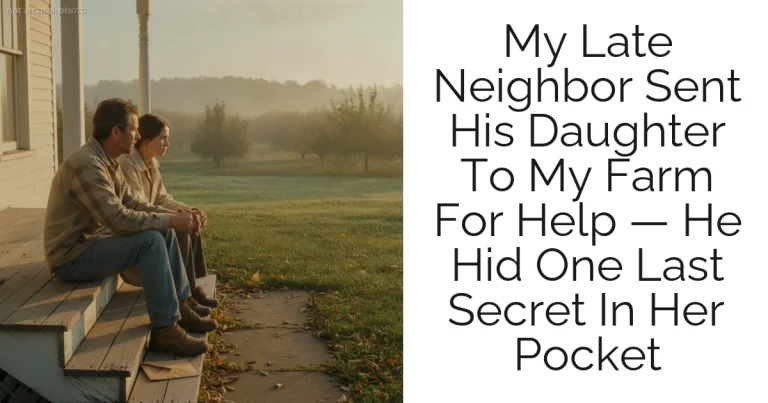 My Late Neighbor Sent His Daughter To My Farm For Help — He Hid One Last Secret In Her Pocket